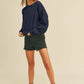 Honestee - Blank Short Cropped Long Sleeve Sweatshirt: MUSTARD / XL