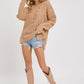 Soft Chunky Knit Sweater: TAUPE