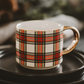 Mug: White Plaid Coffee Mug