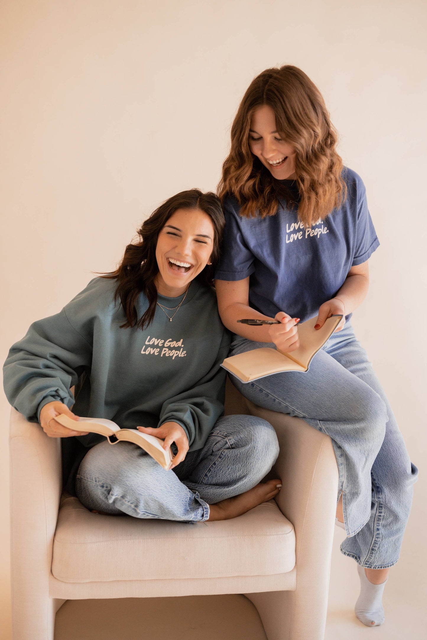 Love God Love People Tee- CLASSIC BLUE
