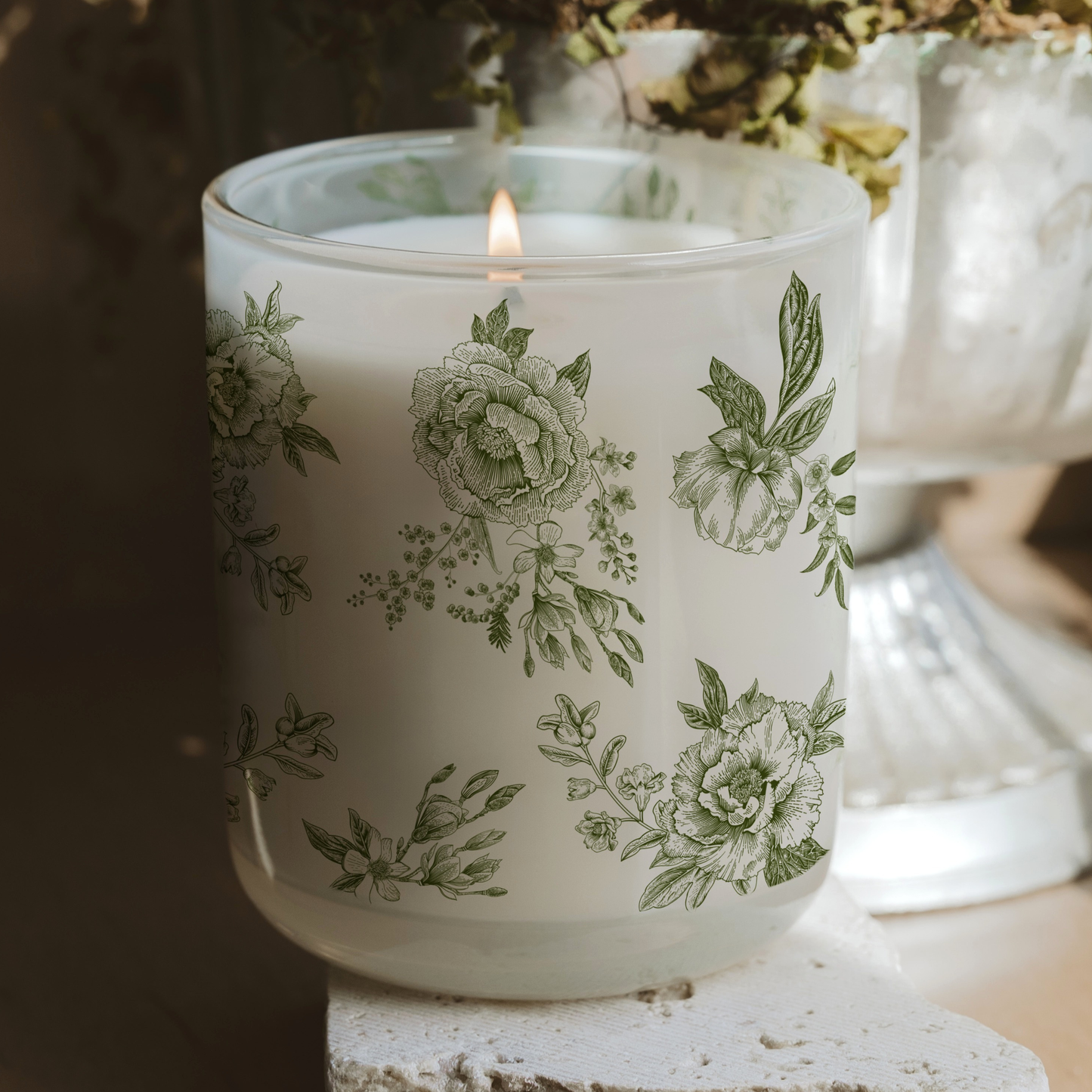 Candle: Green Delft 12 oz Soy Candle
