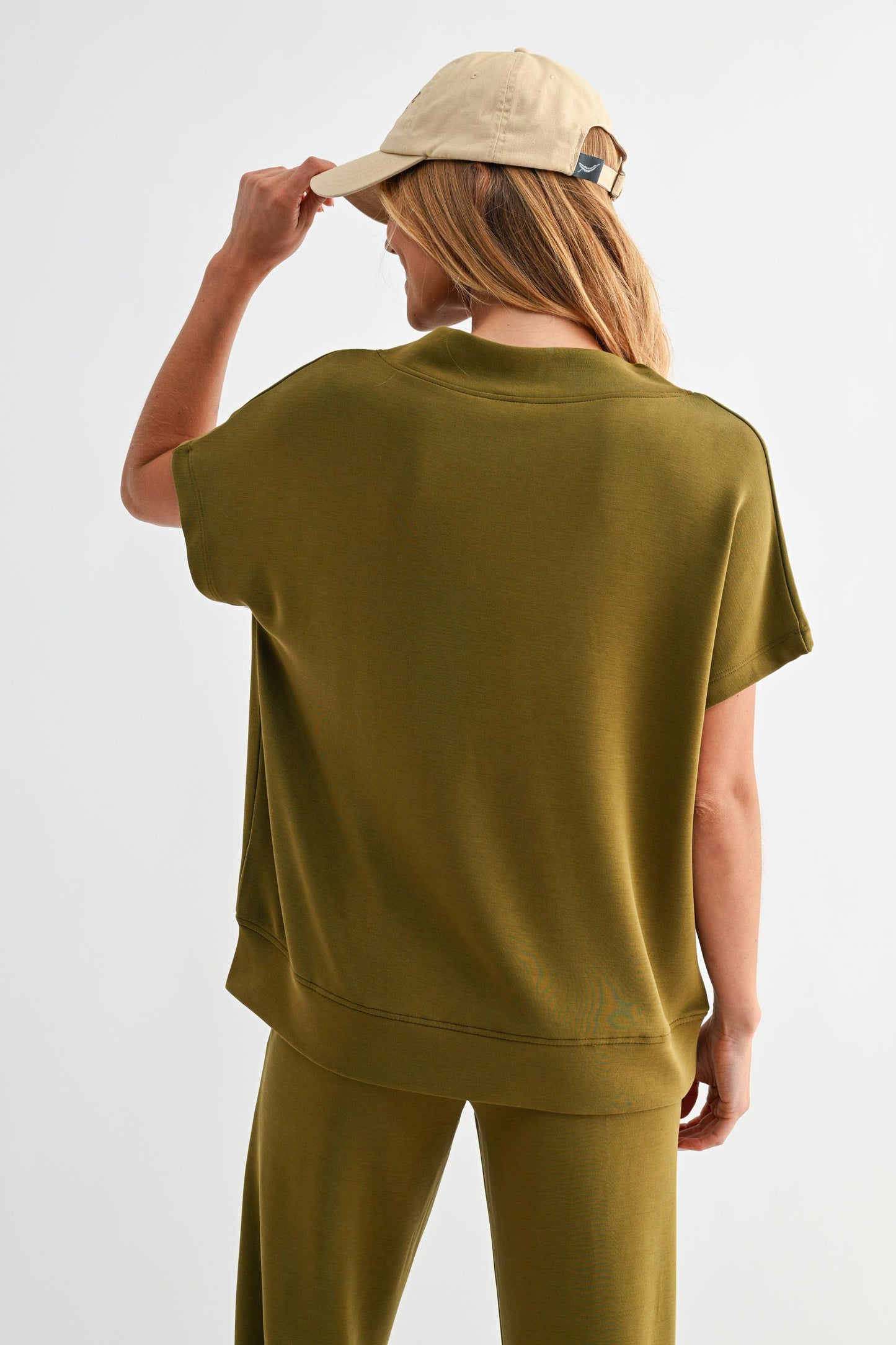 Laguna Cowl Neck Top: DARK PLUM