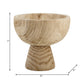 Sagebrook Home - Bowl - Brown Paulownia Wood with Pedestal Base, 8 in.