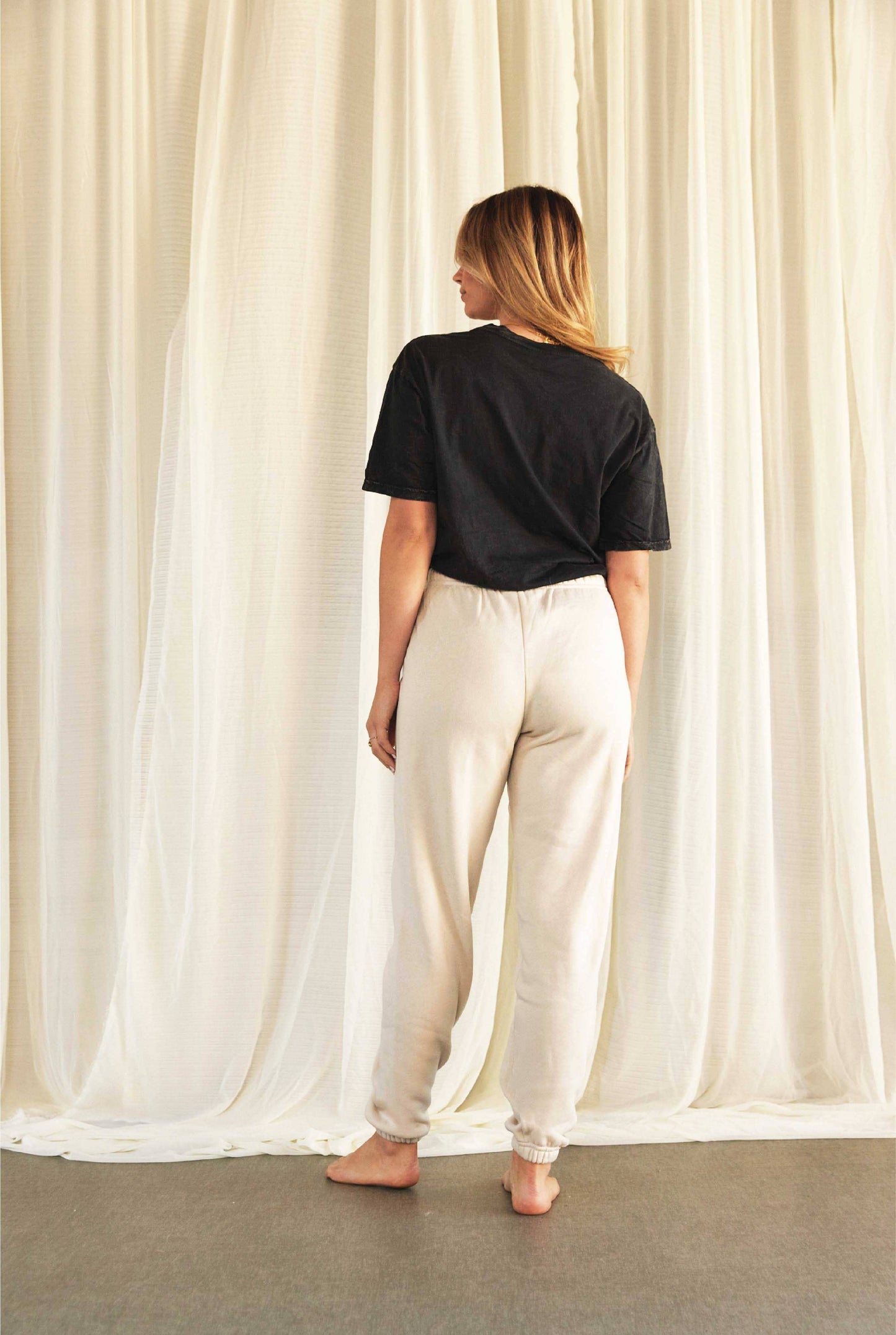 Basic Solid Sweatpants: HEATHER DUST