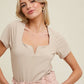 Smoothing Nylon-Spandex Knit Top: PISTACHIO