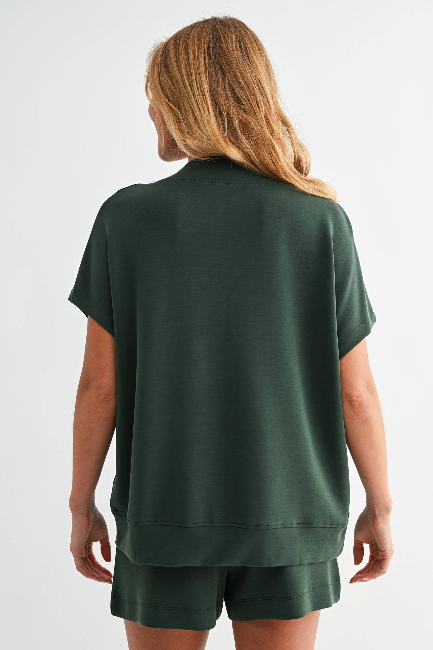 Laguna Cowl Neck Top: BURNT AMBER