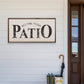 Welcome To Our Patio White: 16 x 8 x 1.5