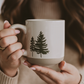 Mug: Green Trees Stoneware Coffee Mug