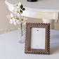 Devanie At Home - Wood scallop photo frame for 5x7 pic, espresso - 17030