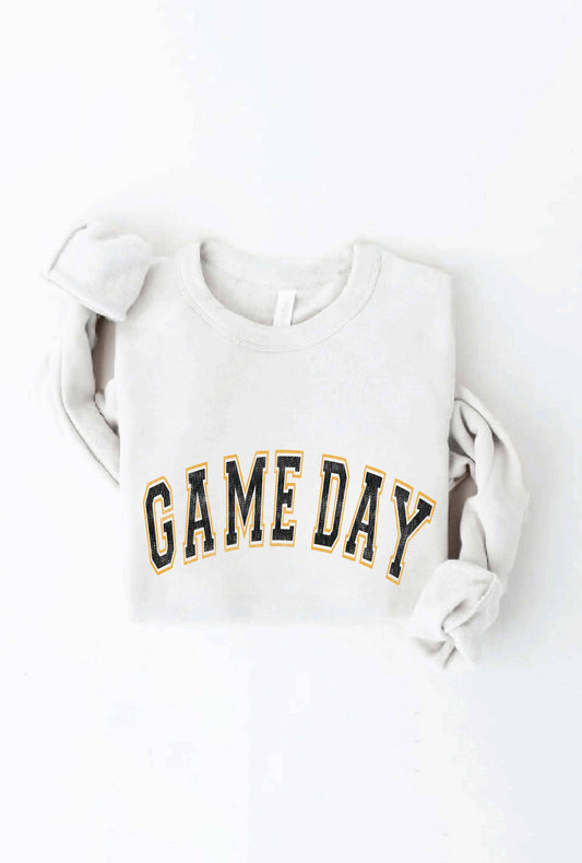 GAME DAY GOLD/BLACK  Sweatshirt: VINTAGE WHITE