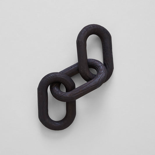 Charcoal Wood Chain, Large Link: 3-link