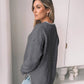 Lovesoft - Solid Color Versatile Split-end Pullover Sweater: Green / 50%Viscose+25Nylon+25%Polyester / L