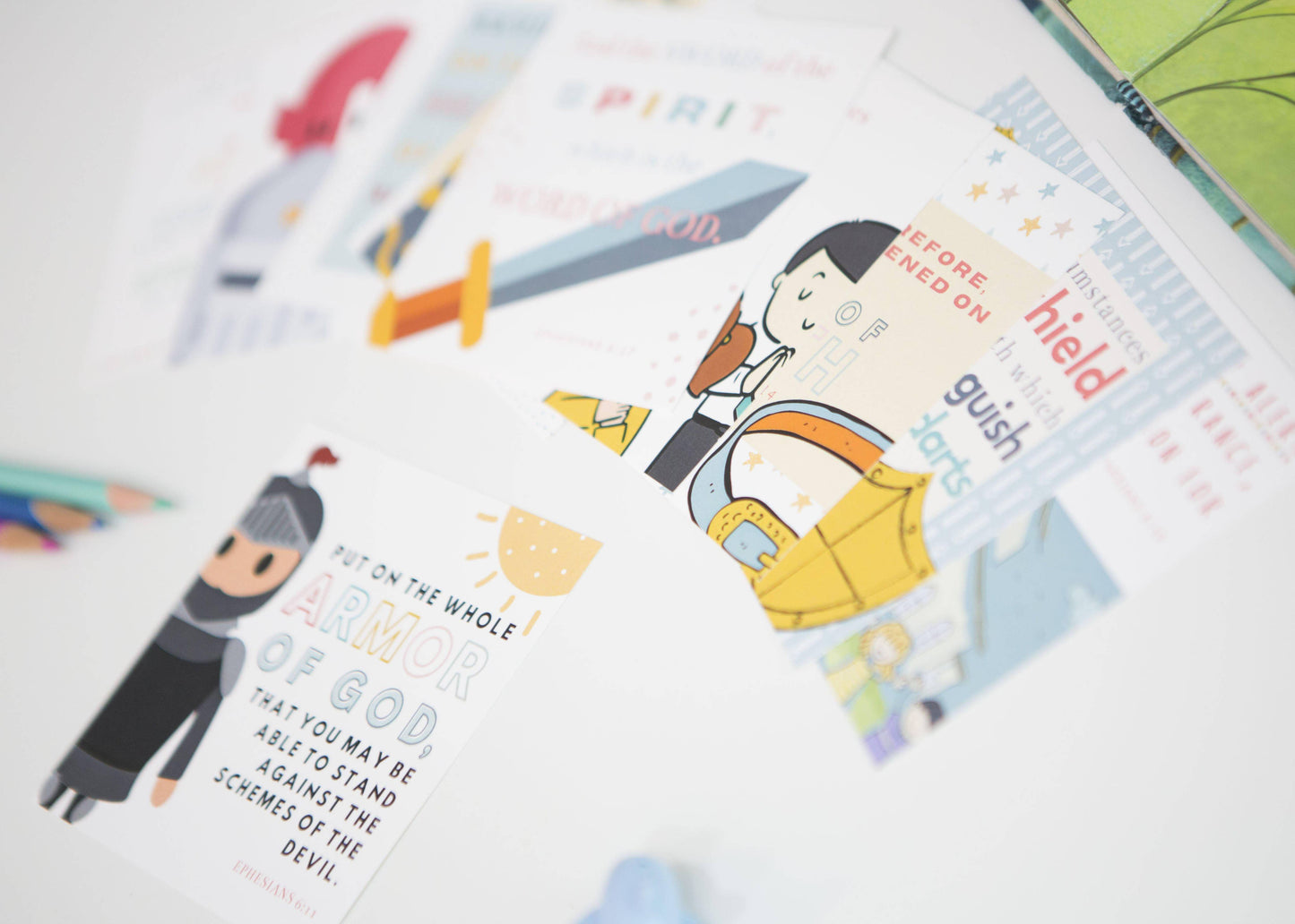 Chosen & Cherished - Kids Memory Verses Cards | Armor of God Verse Cards