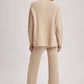 Textured Knit Top & Pant Set: OATMEAL