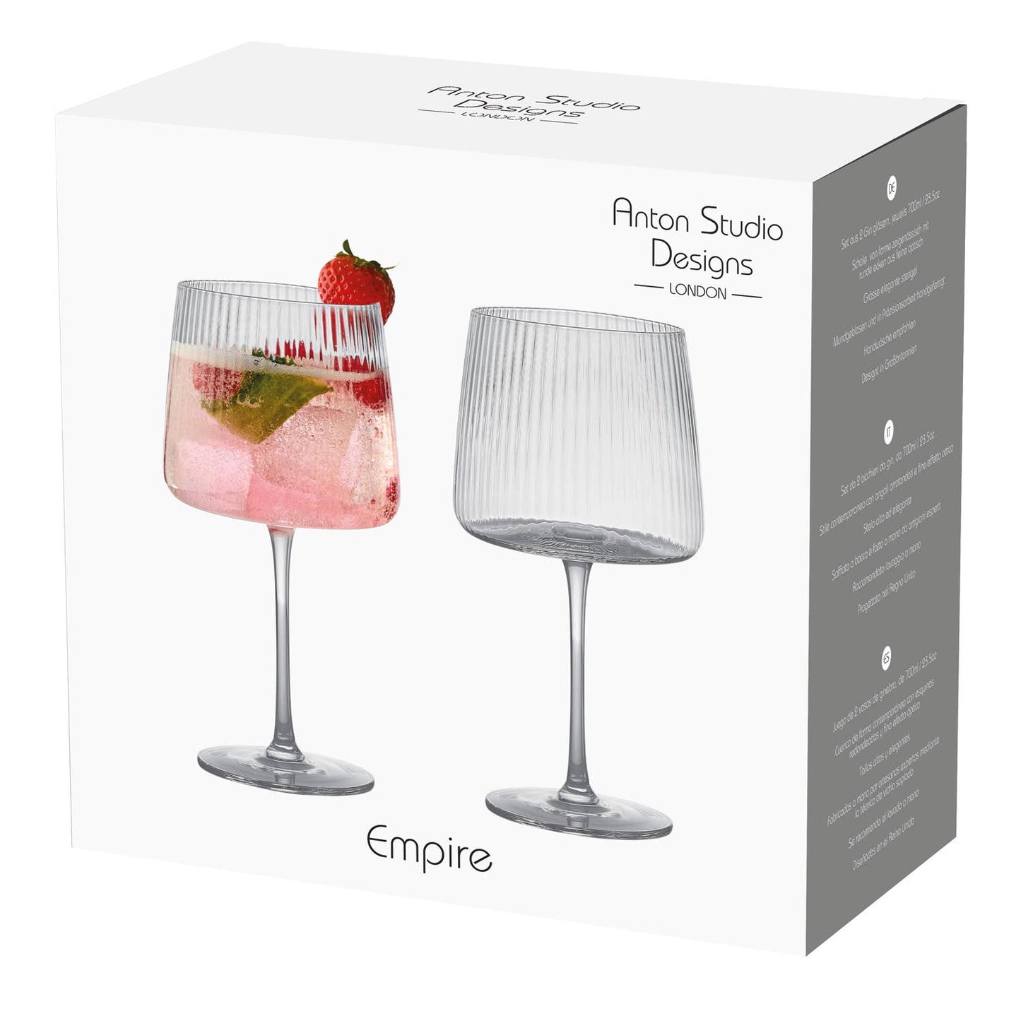 Empire Clear Gin Glasses: Set of 2