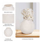 Sagebrook Home - Decorative Vase - White Ceramic Woven Textured Coastal, 7 in