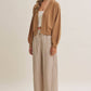 in february - EVERYDAY ESEENTIAL EASY LAYERING BALLOON SLV WAFFLE CARDIGAN: ROSEWOOD / M