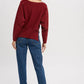 Boatneck Dolman Pullover: BURGUNDY