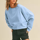 Honestee - Blank Short Cropped Long Sleeve Sweatshirt: MUSTARD / XL