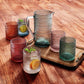 The Wine Savant /  Khen Glassware - Tonal Hobnail Pitcher & Lowball Glassware Set