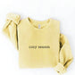 OAT COLLECTIVE - EMBROIDERED COZY SEASON Sweatshirt : VINTAGE WHITE LONG SLEEVE / M
