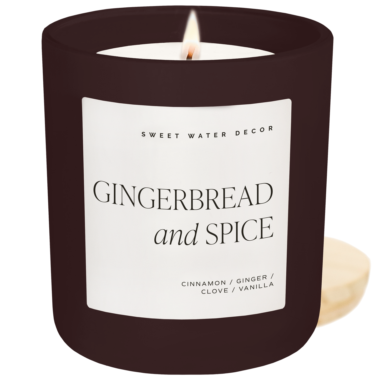 Candle: Gingerbread and Spice 15 oz Soy Candle, Matte Jar
