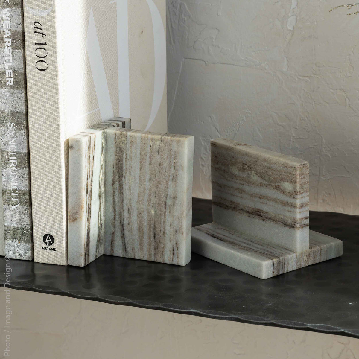 Palladio™ bookends (set of 2): Natural