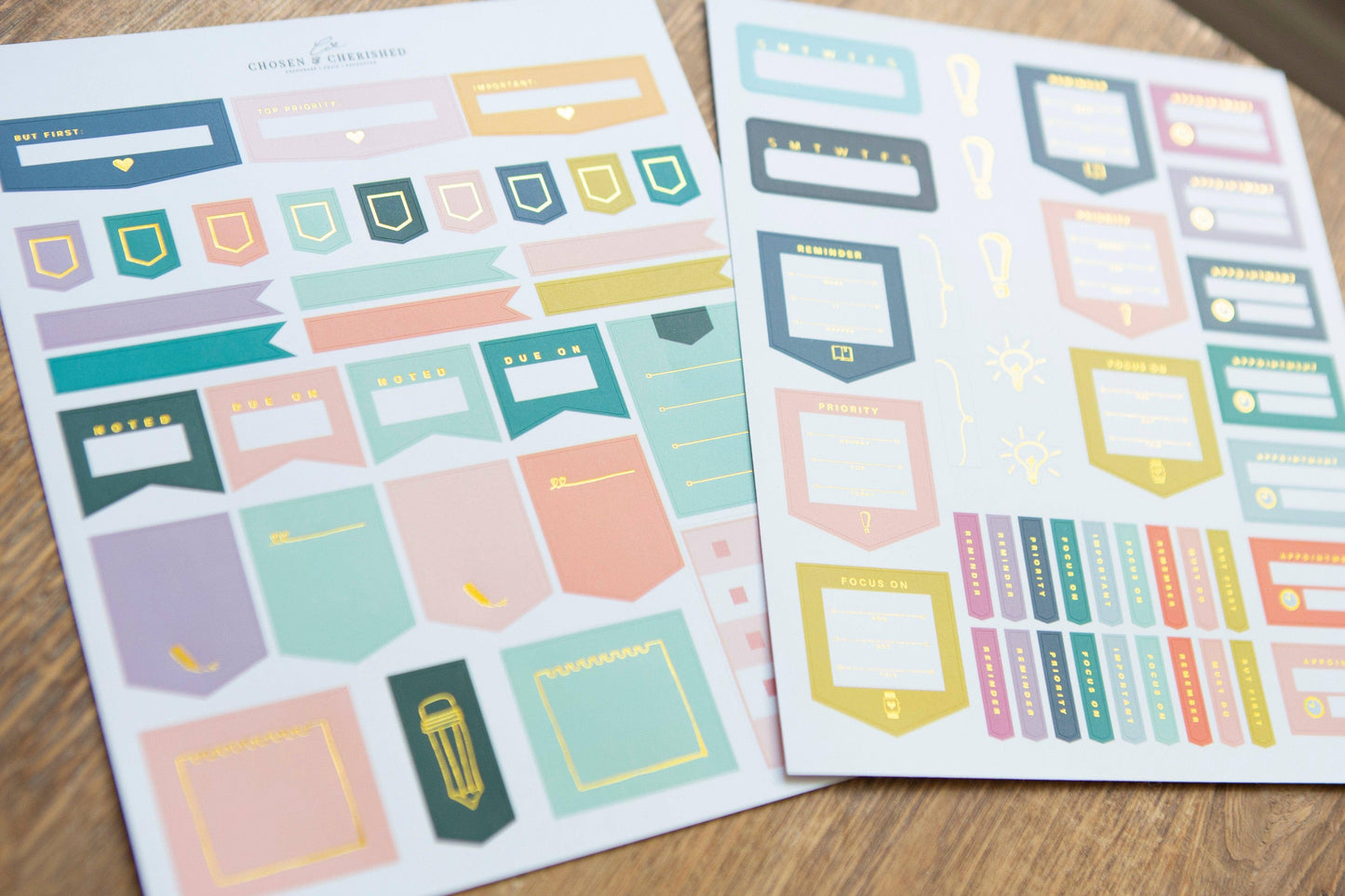 Chosen & Cherished - Planner Stickers | Sticker Set For Planner