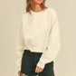Honestee - Blank Short Cropped Long Sleeve Sweatshirt: OLIVE / L