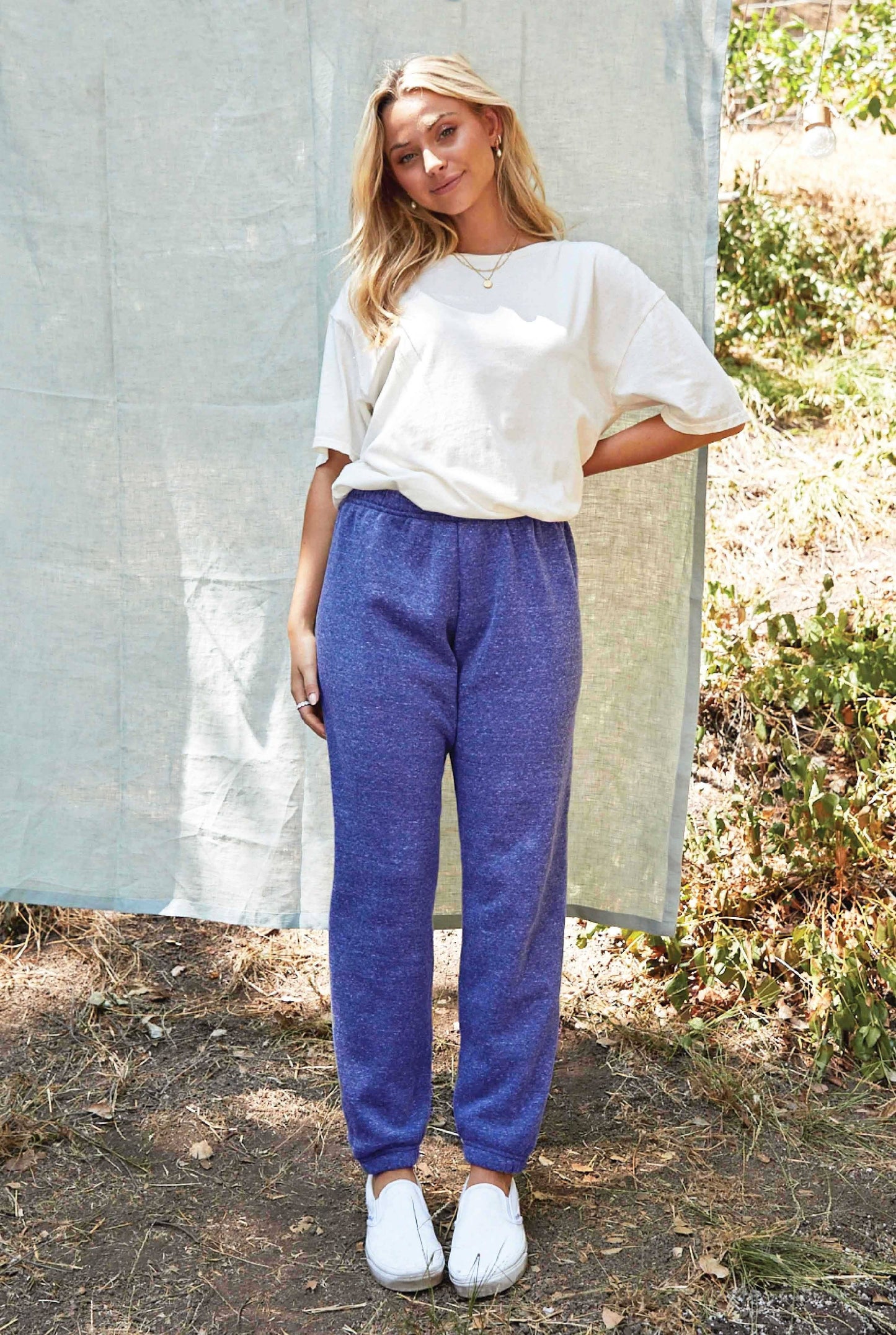 Basic Solid Sweatpants: HEATHER DUST