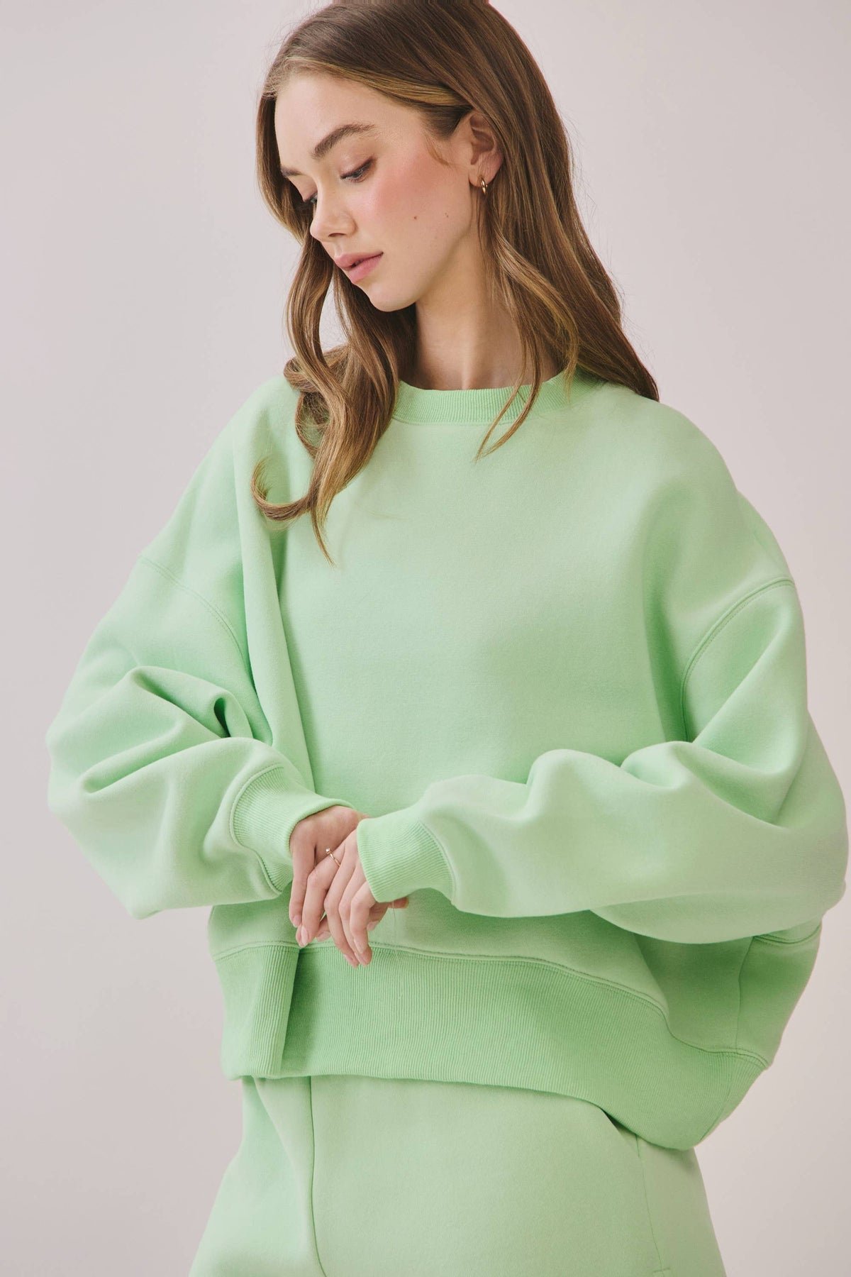 TCEC - CT7976-Dropped Shoulder Sweatshirt : HUNTER GREEN / M