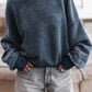Lovesoft - Customized Drop Shoulder Crew Neck Pullover Sweatshirt: Orange / 75%Polyester+25%Cotton / S