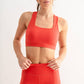 Venice Cloud Light Square Neck Sports Bra: HALOGEN BLUE