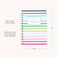 2025-2026 Softcover Weekly Simplified Planner - Happy Stripe