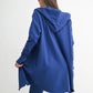 Open Front Longline Hoodie Cardigan: NATURAL