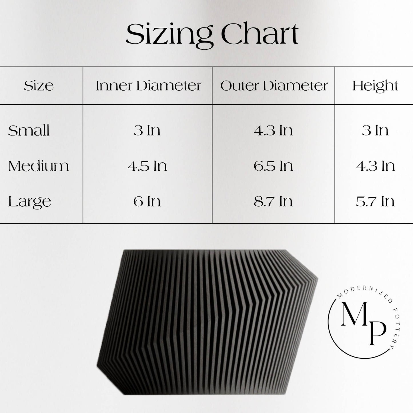Modern Indoor Planter | Midnight Black / 6 Inches
