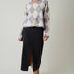 Sunday Edition by LE LIS - ROUND NECK ARGYLE PATTERN SWEATER: WHITE-H GREY / S