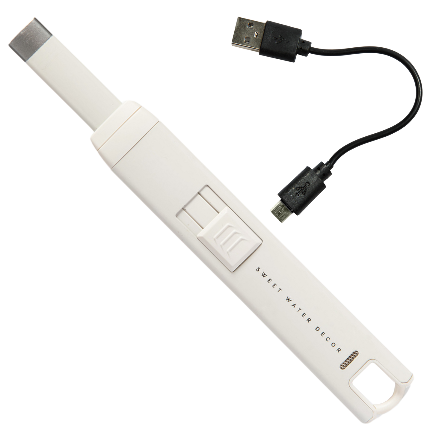 Large Rechargeable Electric Lighter: SLATE WHITE