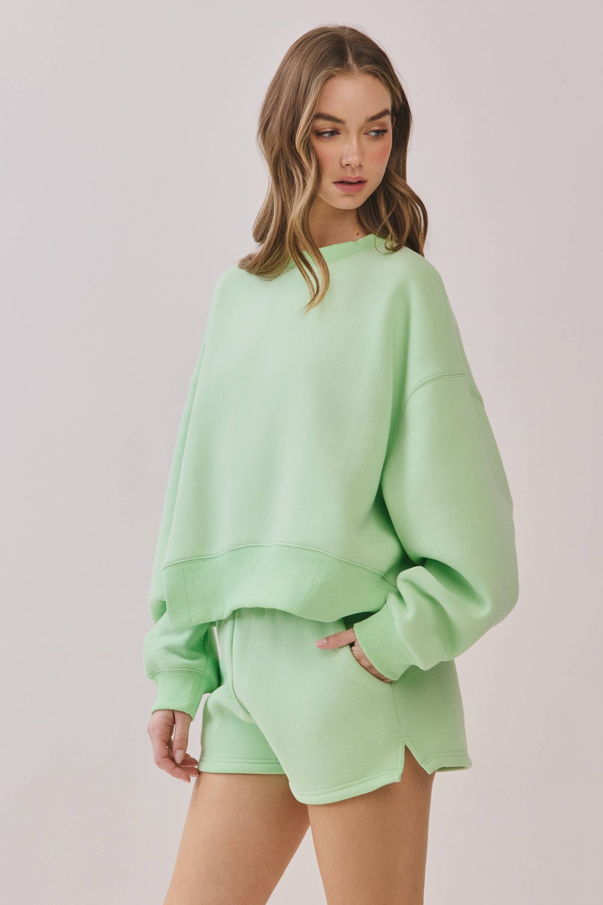 TCEC - CT7976-Dropped Shoulder Sweatshirt : HUNTER GREEN / S
