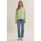 in february - MORNING LIGHT UPLIFTING SOFT PASTEL POLO SWEATER TOP: BUTTER YELLOW / S