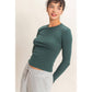 HYFVE - Crew Neck Long Sleeve Top: DARK BROWN / S-M-L(2-2-2)