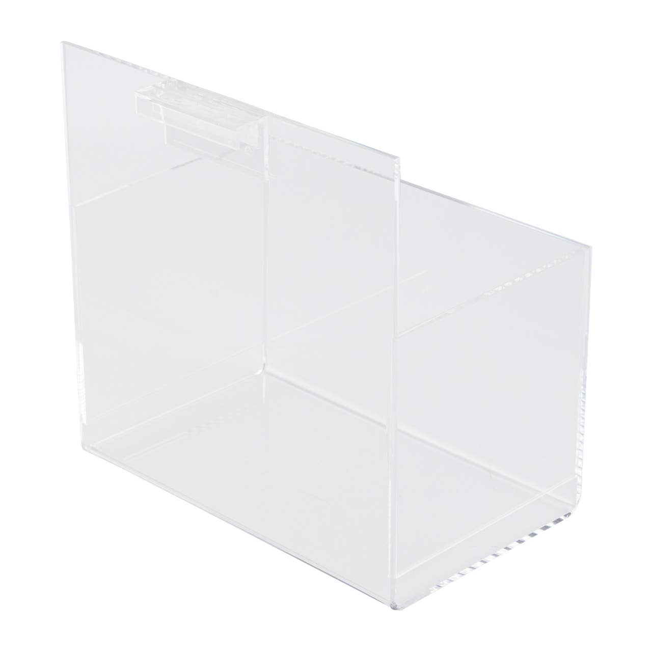 Store Supply Warehouse - Acrylic Single Display Bin For Slatwall Or Wire Grid