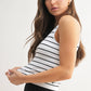Classic Seamless Ribbed Tank Top: BLACK
