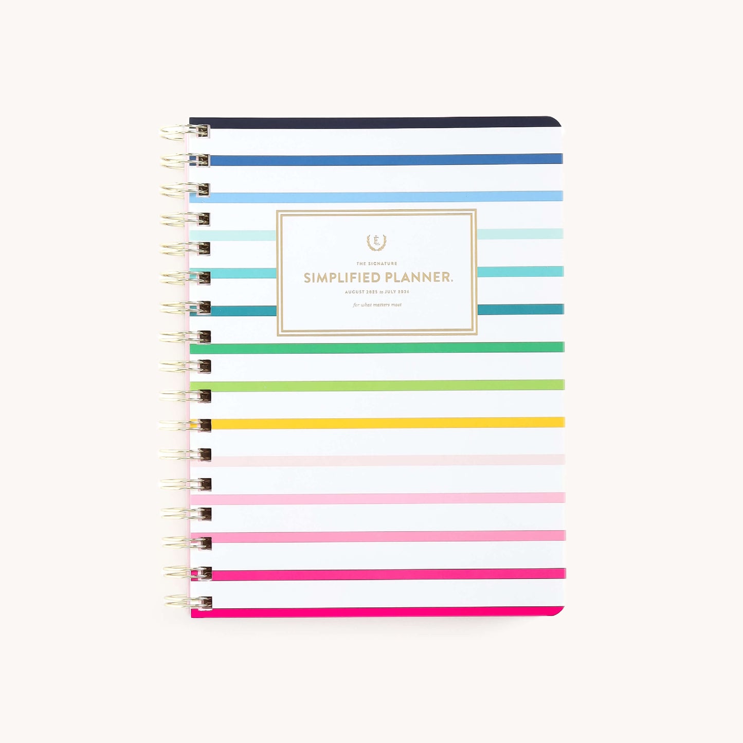 2025-2026 Softcover Weekly Simplified Planner - Happy Stripe