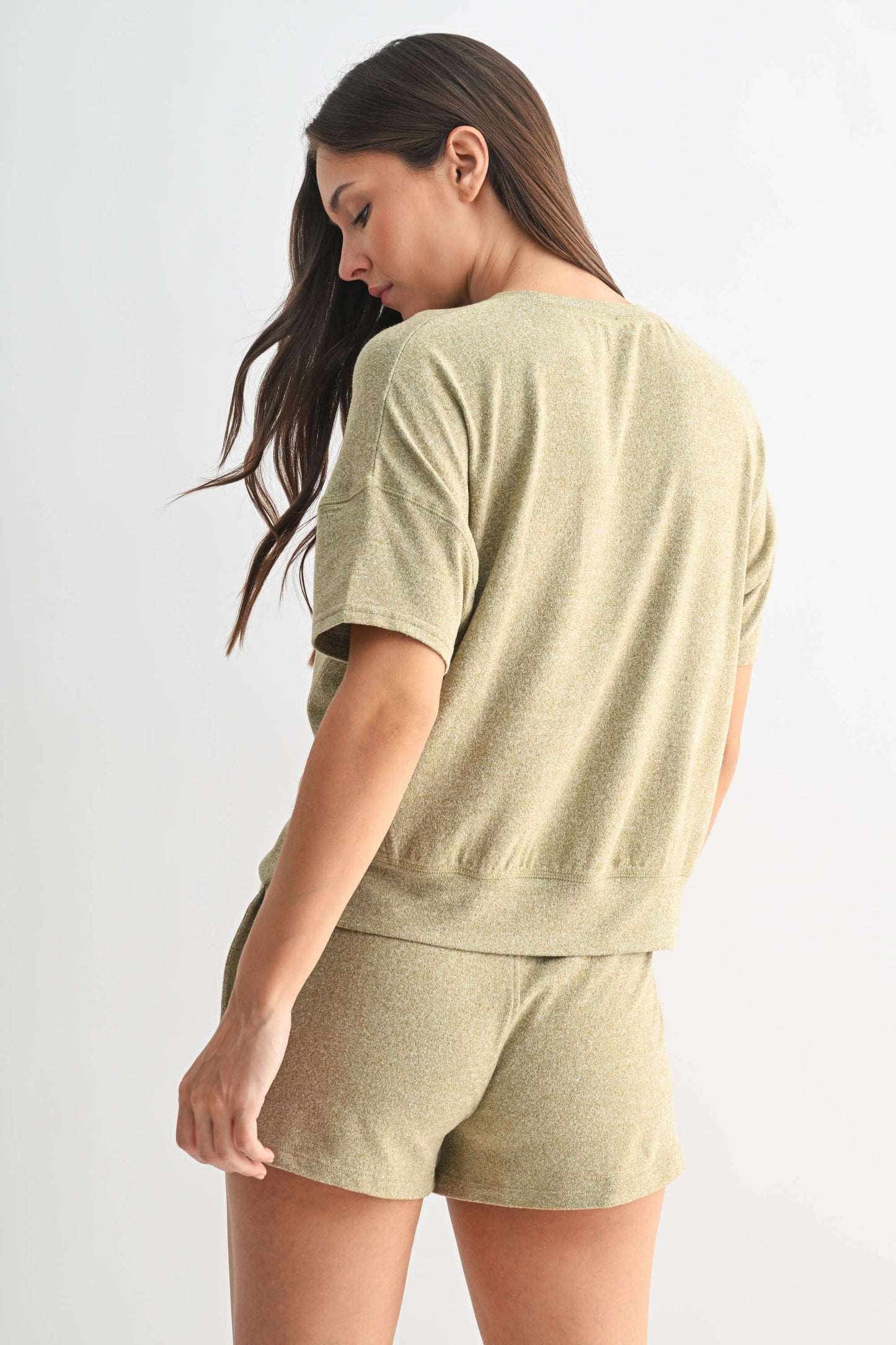 Mono B - Brushed Hacci Dolman Top: BURNT AMBER / S:M:L (2:2:2)