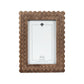 Devanie At Home - Wood scallop photo frame for 4x6 pic, espresso - 17025