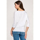 Heimious - 3/4 Dolman Sleeve Round neck Modal Jersey  Top, 2503: White / S