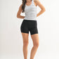 Classic Seamless Ribbed Tank Top: BLACK