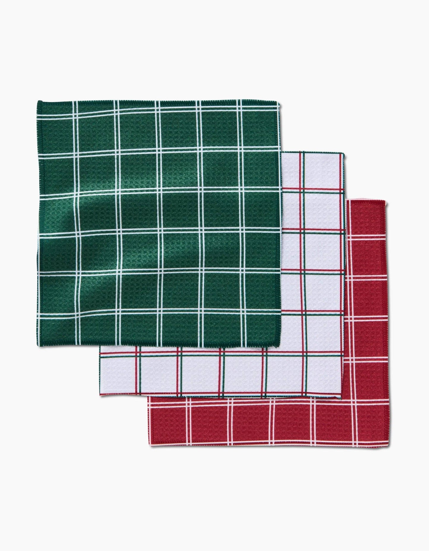 Geometry - Christmas Grid Dishcloth Set