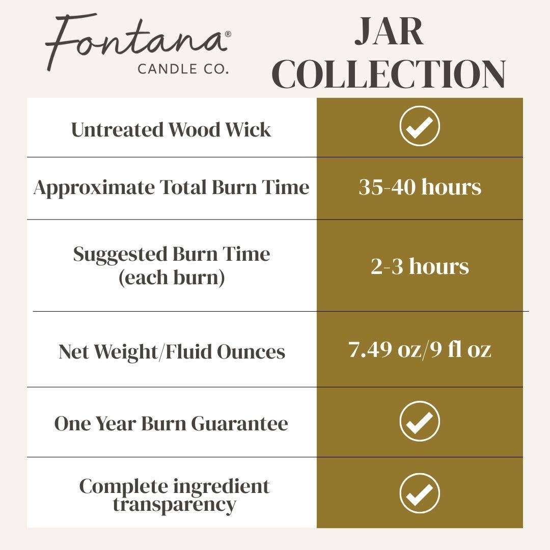 Fontana Candle Co. - Golden Grove Essential Oil Beeswax Jar Candle: Non-Toxic